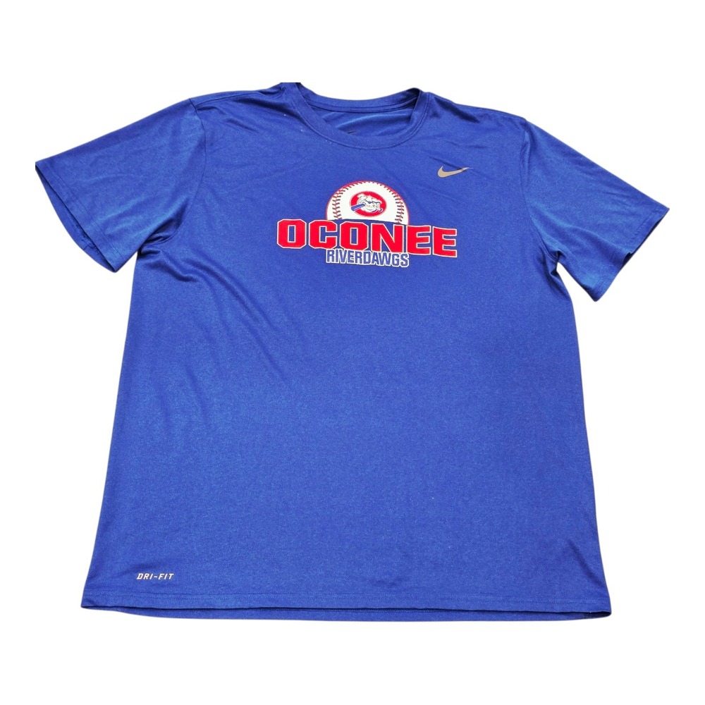 Nike Oconee RiverDawgs Baseball Dri-FIT Performance Shirt Blue Men's XL